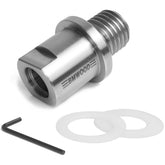 5/8" Shopsmith Female to 1" x 8TPI Male Thread Adaptor, Woodworking Lathe Headstock Spindle Adaptor with Two Nylon Washers.